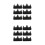 12Pcs Black Plastic Calligraphy Brush Rack Durable Pen Stand for Home 5