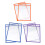 6Pièces Réutilisables Effaçables Double Face PVC Colorées 8