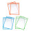 6Pièces Réutilisables Effaçables Double Face PVC Colorées 9