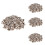 250Pcs Metal Cone Screwback Spikes Stud Leather Cloth  DIY Goth Punk Spot 1