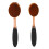 2pcs Soft Fiber Sunscreen Applicator Brush with Protective Lid 15
