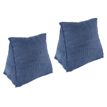 2X Dossier de Lecture Coussin Cale-Coussin Coussin de Dossier Coussin Lombaire Chaise de Bureau Coussin Oreiller de Repos (Bleu)