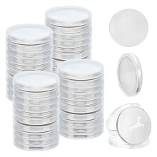 40 PCS Blank Coin Engraving Blanks Coin Metal Stamping Blank Coin 40 mm/1.57 Inch Round Tags Threaded Edged Coin