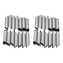 Ensemble de 28 Tubes en Acier Inoxydable 430 Moules à Moules à Pâte Cannoli - 5 Pouces