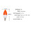 4X E14 LED Color Candle Tip Bulb, Color Candle Light,Red 5