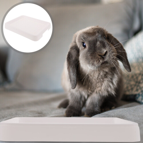Weißes Rabbit Litter Box Mit Sicherem Verriegelungsdesign 2