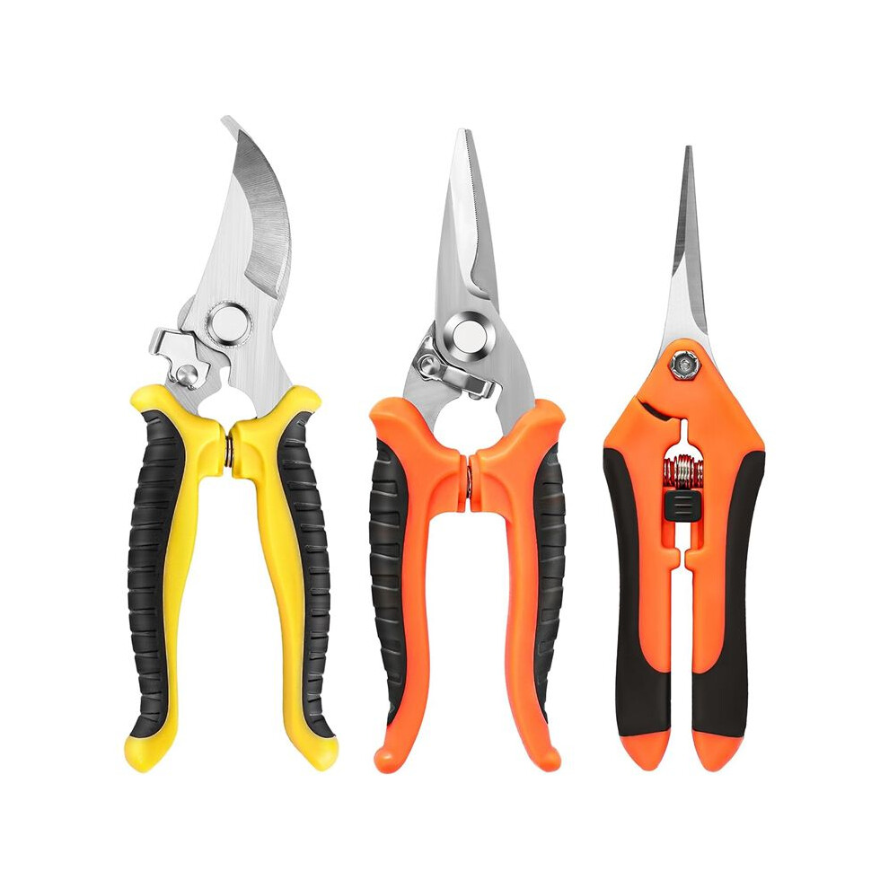 3 Pack Garden Pruning Shears, Stainless Steel Garden Shears, Gardening Shears, Gardening Scissors, Garden Scissors 4713442973998