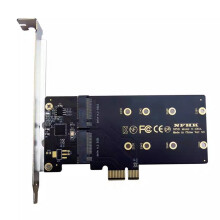 PCI-E to M2 Adapter PCI Express X1 2 Port B Key M.2 NGFF SSD Adapter PCIE M2 Adapter Expansion Card Riser Card