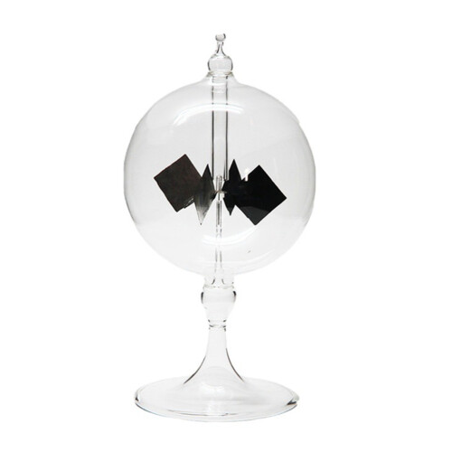 4 Blades Rotating Glass Windmill Solar Powered Crookes Radiometer Light Mill/Educational Teaching Study Tool B