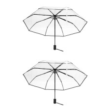 2X Transparent Umbrella Automatic Umbrella Rain Women Men Sun Rain Auto Umbrella Compact Folding Windproof Style