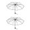 2X Paraguas transparente Paraguas automatico para Lluviaautomatico Compacto plegable Estilo 1