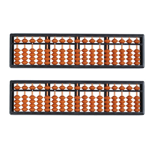 2X Plastic Abacus Arithmetic Abacus Kids Calculation Tool 17 Digits