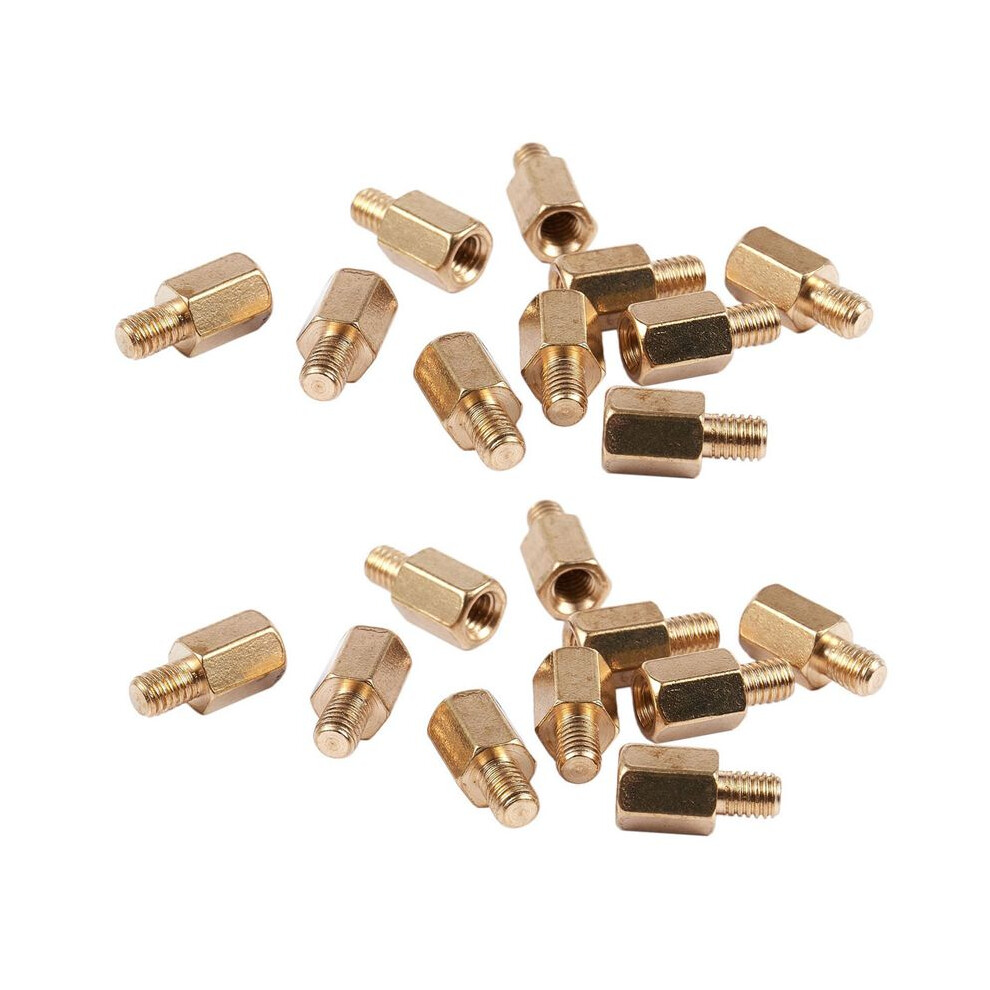 20 Pcs Pc Pcb Motherboard Brass Standoff Hexagonal Spacer M3 6+4Mm 4713191134039