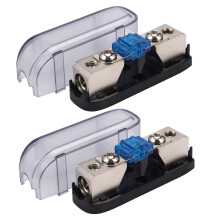 2X Car Stereo Fuse Holder, Auto Agu Audio Fuse Box Power Distribution Block 4Ga In 4Ga Out,Single way