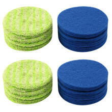 Tampon de Rechange pour Balai de Vadrouille éLectrique 16 Tapis En Microfibre et 16 Joints à Usage Intérieur