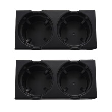 2X Car Center Console Water Cup Holder Bottle Holder Coin Tray For 3 Series E46 318I 320I 98-06 51168217953 Black