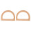2Pièces Poignées En Bois Pour Sac DIY Confort D-Forme Marron Clair 10
