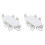 14Pièces Modèle Mini Chaise Et Table Jouets Pour Décor Blanc 2