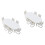 14Pièces Modèle Mini Chaise Et Table Jouets Pour Décor Blanc 4