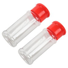 24 Stuecke Kunststoff Gewuerz Salz Pfeffer Streuer Gewuerz Glas KöNnen Grill Gewuerz Glas Flaschen Cruet Container Kueche Gewuerz Kasten (Rot)