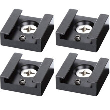 Cold Shoe Mount Aluminum Adapter Bracket Hot Shoe with 1/4 Thread for Camera Cage Flash Shoe Mount(4 PCS)