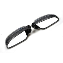 4X Carbon Fiber ABS Side Rear View Mirror Cover Replacement for Bora 1998-2009