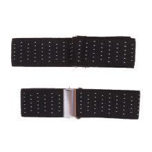 1 Par De 2,5 Cm Brazalete Para Camisa Unisex De Chinlon Negro Y Blanco