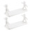2Pcs Small White Floating Storage Shelves for Wall Decor Bathroom 2