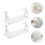 2Pcs Small White Floating Storage Shelves for Wall Decor Bathroom 4