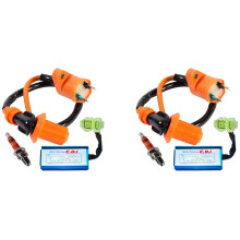 2X High Performance Racing Ignition Coil 6 Pin CDI 3 Electrode for GY6 50Cc 150Cc 125Cc ATV Moped Scooter