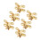 Worgeous  6 Pcs Folding Hinges Desktop Bracket Concealed Cabinet Gold 4