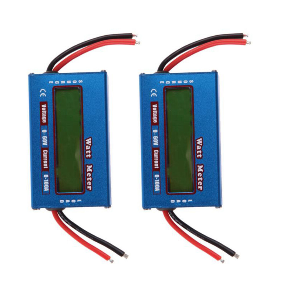 Photos - Climbing Gear 2X Digital Wattmeter Watt Meter Power Meter 60V 100A Balance Voltage Battery Checker