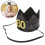 1Pc Handmade Black Decorative Crown Hat for Birthday Celebration 5