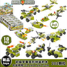 (Military) Kompatibel mit Lego-Bausteinen, Spielzeug und kleinen Boxen, zusammengesetzt aus kleinen Partikeln