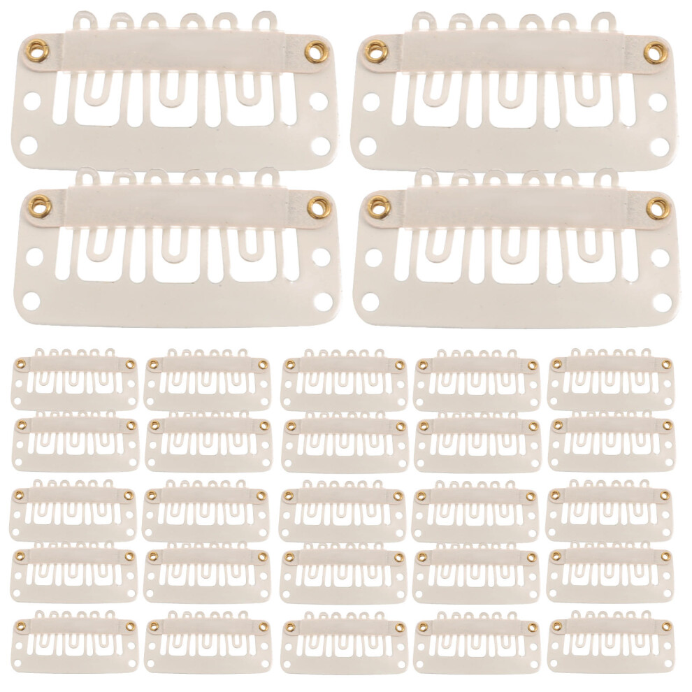 Inoomp 60Pcs Metal Wig Clips Hair Extension Snap Accessories