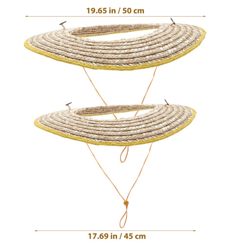 Hard Hat Sun Shade Unisex Sun Visor Straw, Yellow 2