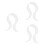 3Pièces Support Audio Acrylique Transparent Forme U Polyvalent 6