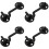 4Sets Black Iron Hook and Eye Window Latch Rust Resistant Durable 7