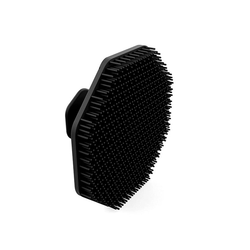Black 2Pcs Silicone Face Scrubber ,Soft Silicone Facial Cleansing Brush Clean Pores Facial Massage Cleansing Brush,