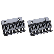 2X 6 Sattel Hardtail Bridge Top Load 65mm E-Gitarren Steg (Schwarz)