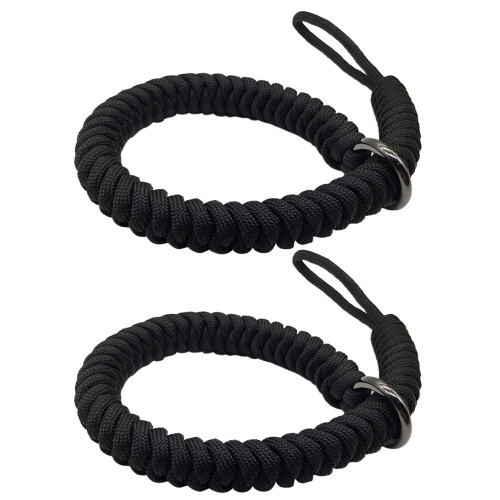 2St Zwarte Camera Polsband Quick Release Met Rvs Ring Duurzaam 1