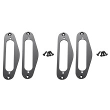 4 Pcs Bague de Montage Cadre de Pick- Guitare Simple Bobine Bague de Pick- Humbucker Plat En Metal pour Guitares Electriques Style Tl (Noir)