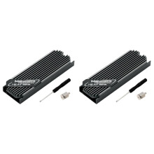 2X Ultrathin M.2 SSD Heat Sink M2 2280 Solid State Hard Disk Aluminum Heatsink Cooler Cooling Thermal Pad Grey