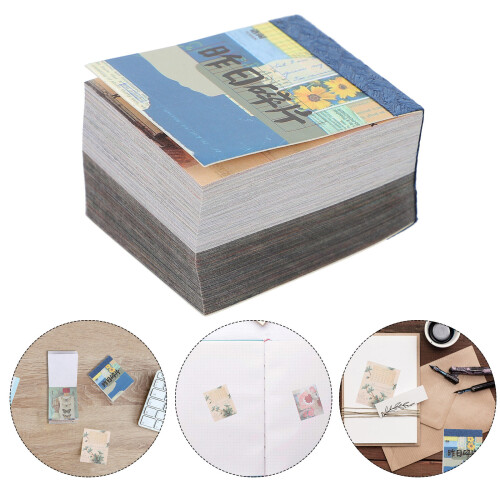 Mlins  400 Sheets Hand Account Paper Memo Journal Junk Cutouts Pattern 1