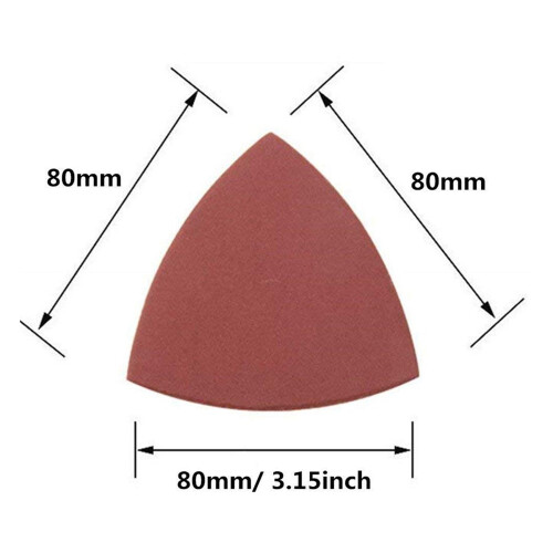 120Pcs Triangular Hook and Loop Triangle-Sandpaper, Fit 3-1/8 Inch Multi Tool, Assorted 40 60 80 100 120 240 Grits 2