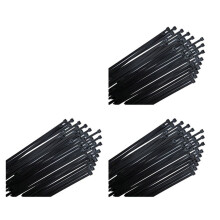 3X Cable Ties Black Pack of 300 mm x 7.6 mm UV Resistant Ultra with 75 Kg Tensile Strength Heat Resistant Durable