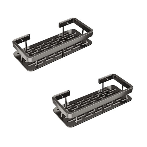 Bathroom Shelf Triangular Shelf Punch-Free Corner Shelf Suction Cup Tripod 2 Pcs