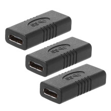 3X USB 3.1 Tipo C Hembra A Hembra Adaptador Conector de Extensión USB-C para Ordenador Portátil Conversor para Tableta TeléFono