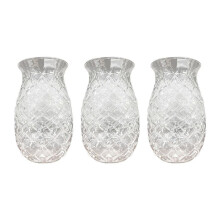 3pcs Pineapple Cocktail Glasses Embossed Juice Glasses for Cocktails and Drinks