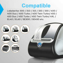 5 Rollen für  11352 Thermopapieretiketten 25 Mm X 54 Mm für  LabelWriter 450 450 DUO 450 Twin Turbo 4XL Drucker